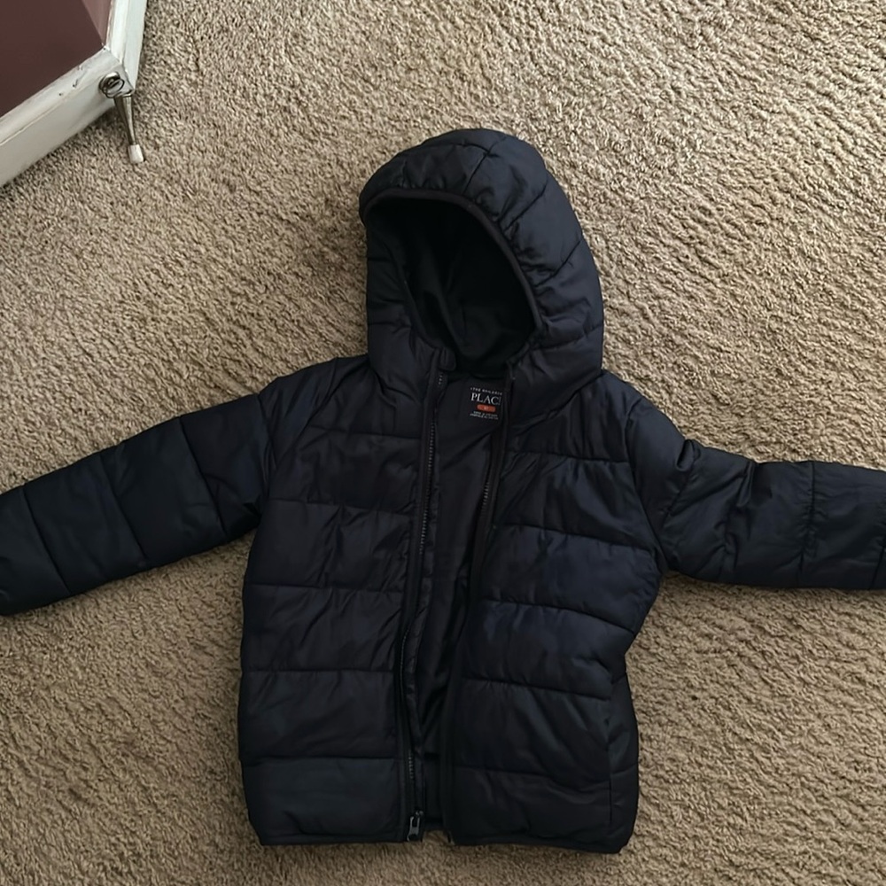 Hooded kids puff jacket